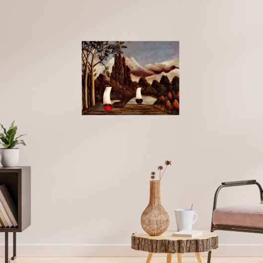 Henri Rousseau art: De oise-banken Poster (Woonkamer 3)