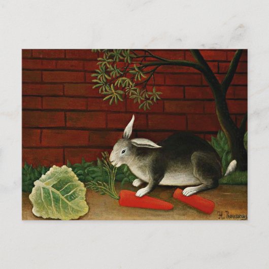 Henri Rousseau art: Konijn Briefkaart (Voorkant)
