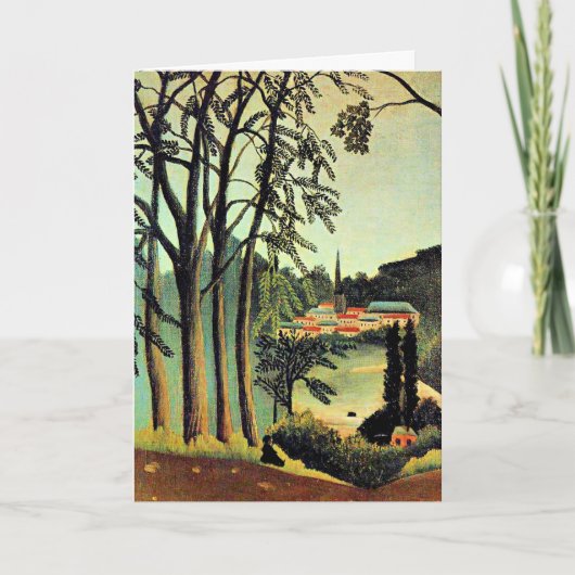 Henri Rousseau art, Uitzicht van Saint Cloud Kaart (Voorkant)