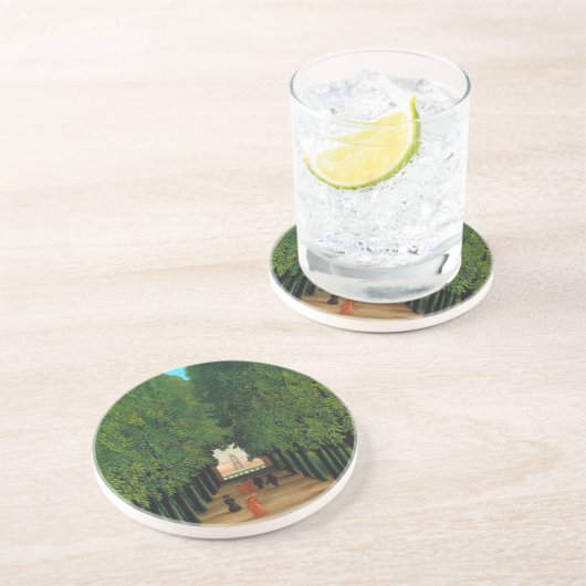 Henri Rousseau, Avenue in Saint Cloud Zandsteen Onderzetter (Zijkant)