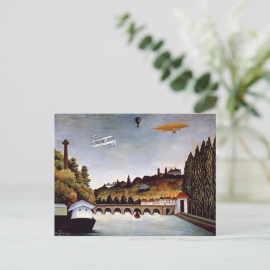 Henri Rousseau - brug van Sevres en heuvels van Cl Briefkaart (Staand voorkant)