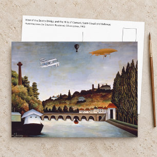 Henri Rousseau - brug van Sèvres & heuvels van Cla Briefkaart