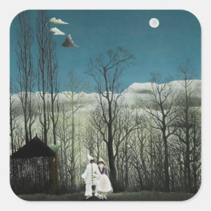 Henri Rousseau - Carnival Evening Vierkante Sticker