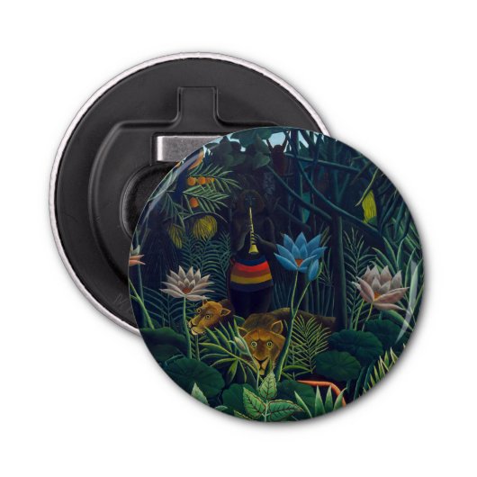 Henri Rousseau - De droom/Le Reve Button Flesopener (Voorkant)