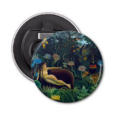 Henri Rousseau - De droom/Le Reve Button Flesopener (Voorkant)
