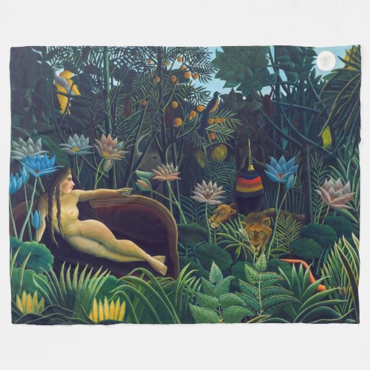 Henri Rousseau - De droom/Le Reve Fleece Deken (Voorkant (Horizontaal))