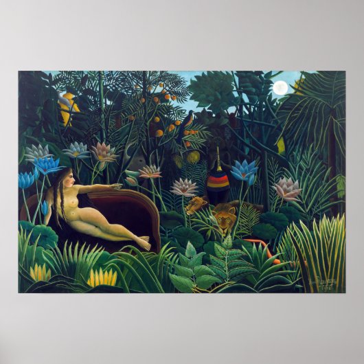 Henri Rousseau - De droom/Le Reve Poster (Voorkant)