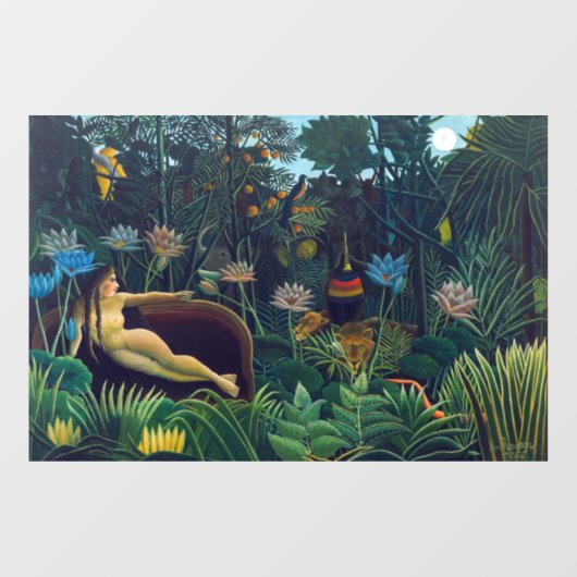 Henri Rousseau - De droom/Le Reve Raamsticker (Vel)