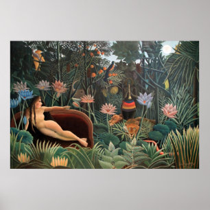 Henri Rousseau De droombloemen Oerwoud schilderen Poster