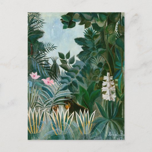 Henri Rousseau - De Equatoriale Jungle Briefkaart (Voorkant)