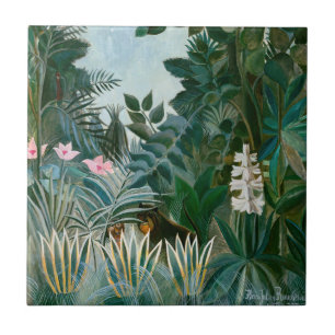 Henri Rousseau - De Equatoriale Jungle Tegeltje