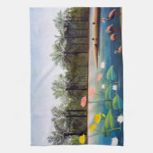 Henri Rousseau - De Flamingoes Theedoek (Verticaal)