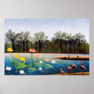 Henri Rousseau - De Flamingo's Poster