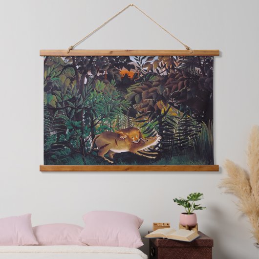 Henri Rousseau - De Hongaarse Leeuw Hangend Wandkleed (Slaapkamer)