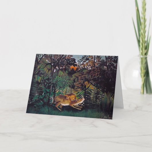 Henri Rousseau - De Hongaarse Leeuw Kaart (Voorkant)