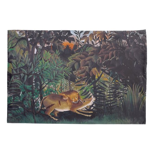 Henri Rousseau - De Hongaarse Leeuw Kussensloop (Achterkant)