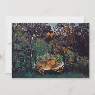 Henri Rousseau - De hongerige leeuw Bedankkaart