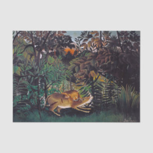 Henri Rousseau - De hongerige leeuw Tissuepapier