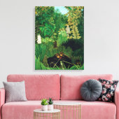 Henri Rousseau - De Merry Jesters Canvas Afdruk (Insitu (Woonkamer))