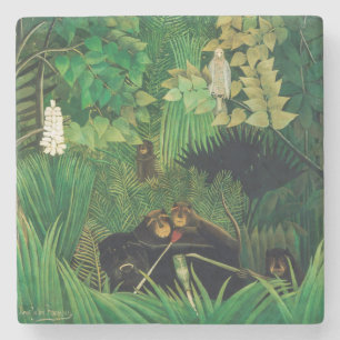 Henri Rousseau - De Merry Jesters Stenen Onderzetter