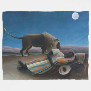 Henri Rousseau - De Slapende Zigeunerin Fleece Deken