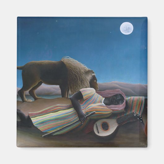 Henri Rousseau - De Slapende Zigeunerin Magneet (Voorkant)