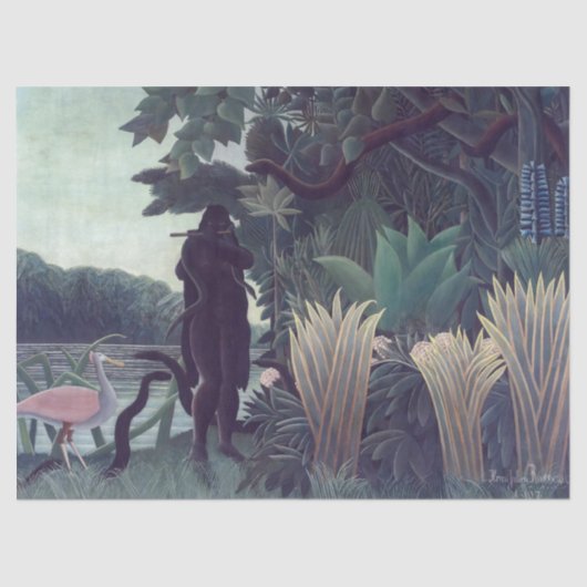 Henri Rousseau - De Snake Charmer Tissuepapier (Voorkant)