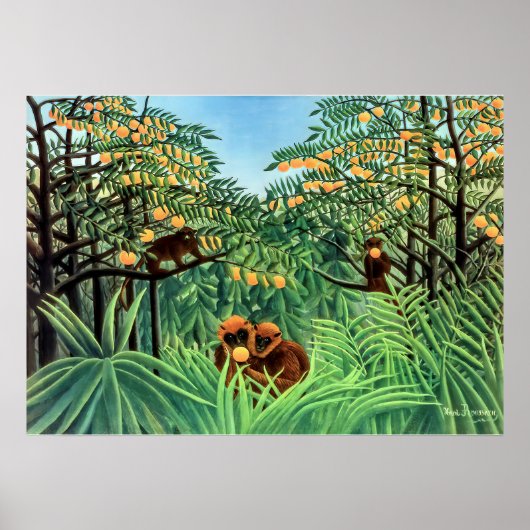 Henri Rousseau - De tropen Poster (Voorkant)