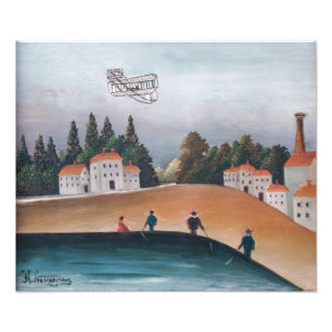 Henri Rousseau - De vissers en het vliegtuig Foto Afdruk