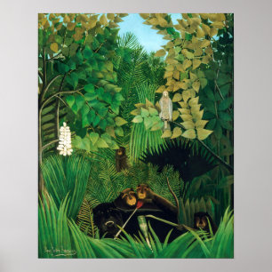 Henri Rousseau - De vrolijke grappenmakers Poster