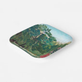 Henri Rousseau - De waterval Papieren Bordje (Gebogen)
