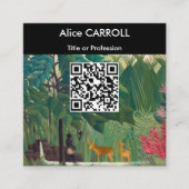 Henri Rousseau - De waterval - QR-code Vierkante Visitekaartje (Voorkant)