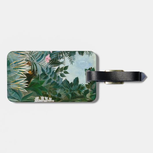 Henri Rousseau - Equatoriaal Oerwoud - QR-code Bagagelabel (Achterkant horizontaal)