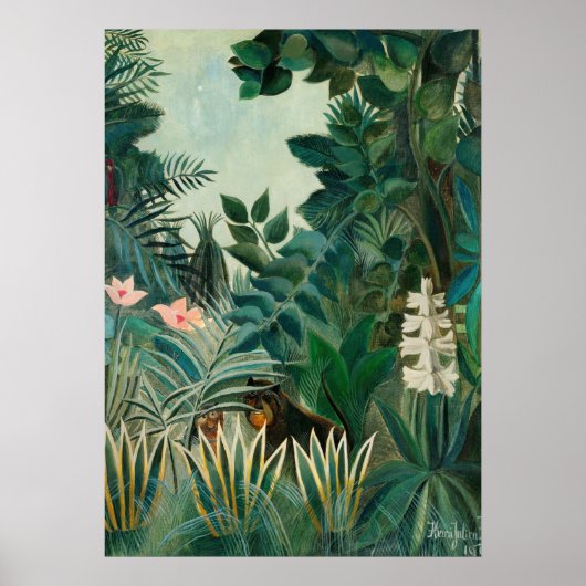 Henri Rousseau, Equatoriaal Oerwoud |  Tropen Poster (Voorkant)