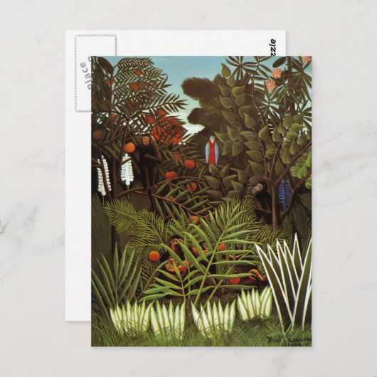 Henri Rousseau - Exotisch landschap Briefkaart (Voorkant / Achterkant)