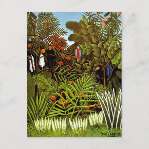 Henri Rousseau - Exotisch landschap Jungle Kunst Briefkaart