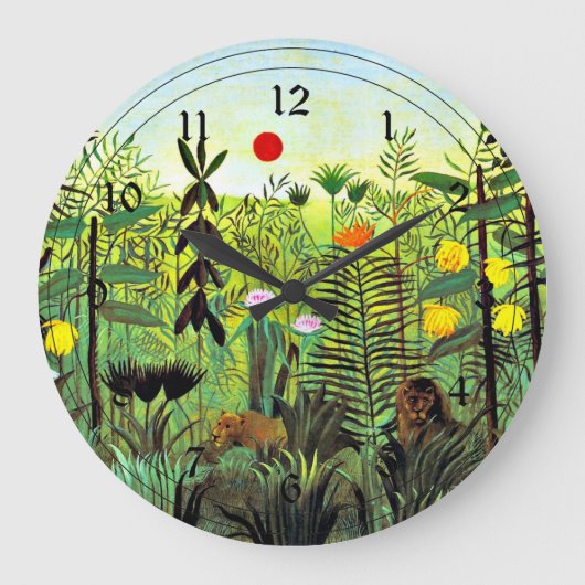 Henri Rousseau - Exotisch landschap met Lion Grote Klok (Voorkant)