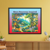 Henri Rousseau geïnspireerd Canvas Afdruk (Insitu (Woonkamer))