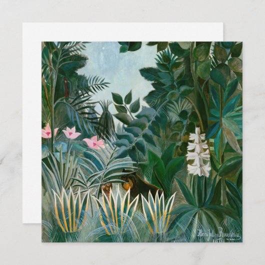 Henri Rousseau - Het Equatoriaal Oerwoud Bedankkaart (Voorkant / Achterkant)