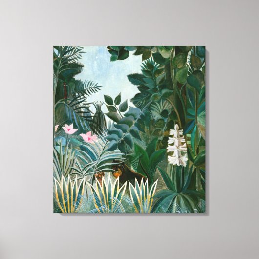 Henri Rousseau - Het Equatoriaal Oerwoud Canvas Afdruk (Voorkant)