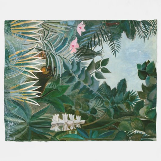 Henri Rousseau - Het Equatoriaal Oerwoud Fleece Deken (Voorkant (Horizontaal))