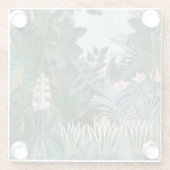 Henri Rousseau - Het Equatoriaal Oerwoud Glazen Onderzetter (Achterkant)
