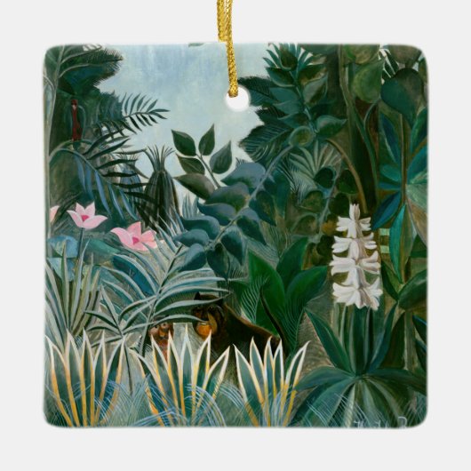 Henri Rousseau - Het Equatoriaal Oerwoud Keramisch Ornament (Voorkant)