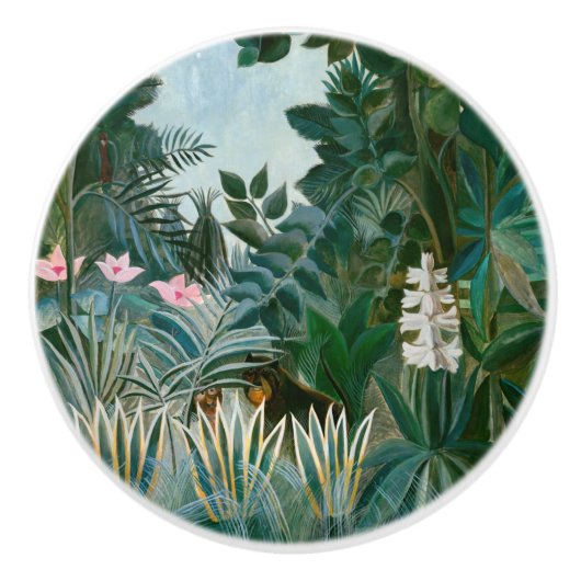 Henri Rousseau - Het Equatoriaal Oerwoud Keramische Knop (Voorkant)