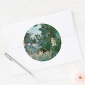 Henri Rousseau - Het Equatoriaal Oerwoud Ronde Sticker (Envelop)