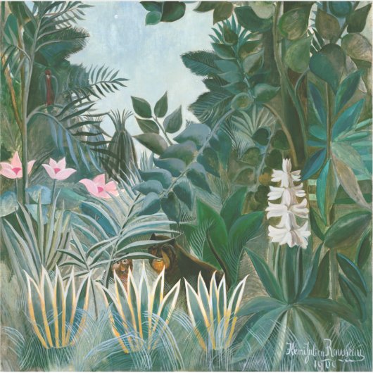 Henri Rousseau - Het Equatoriaal Oerwoud Sticker (Voorkant)