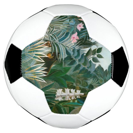 Henri Rousseau - Het Equatoriaal Oerwoud Voetbal (Gedraaid)