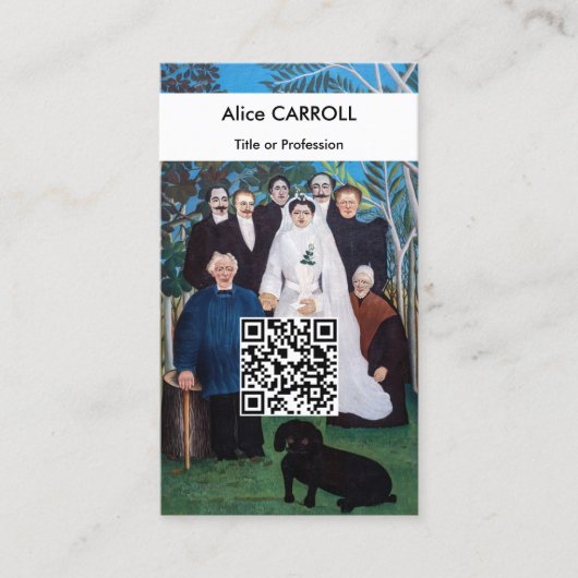 Henri Rousseau - Het Huwelijksfeest - QR Code Visitekaartje (Voorkant)