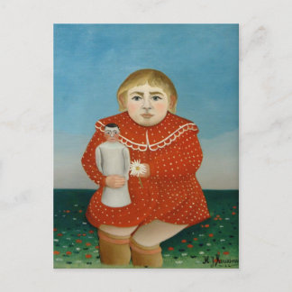 Henri Rousseau- Het meisje met een pop Briefkaart