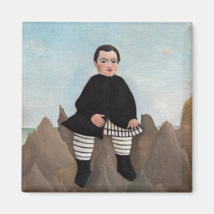Henri Rousseau - Jongen op de Rocks Magneet